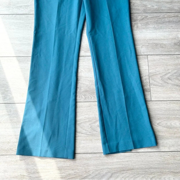 Oak + Fort Turquoise Bootcut Flared Leg Back Slits Trouser Pants - Picture 6 of 13